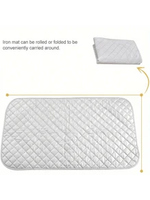 Magnetic Ironing Mat Blanket,Iron Board Alternative Cover,Quilted Washer Dryer Heat Resistant Pad,Portable Cover,Mat Grey 33"X 18"