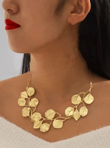 1 pieza Collar colgante con hoja y rama natural, adecuado para uso diario y vacaciones de mujeres