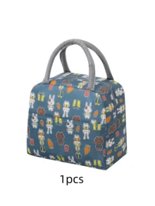 1pc/2pcs Insulated Lunch Bag, Large Capacity Thermal Lunch Tote, Suitable For Work/School, Floral Print Lunch Handbag, Great Gift For Christmas, Everyday Use, Mother's Day/Graduation - Multicolor - View 14