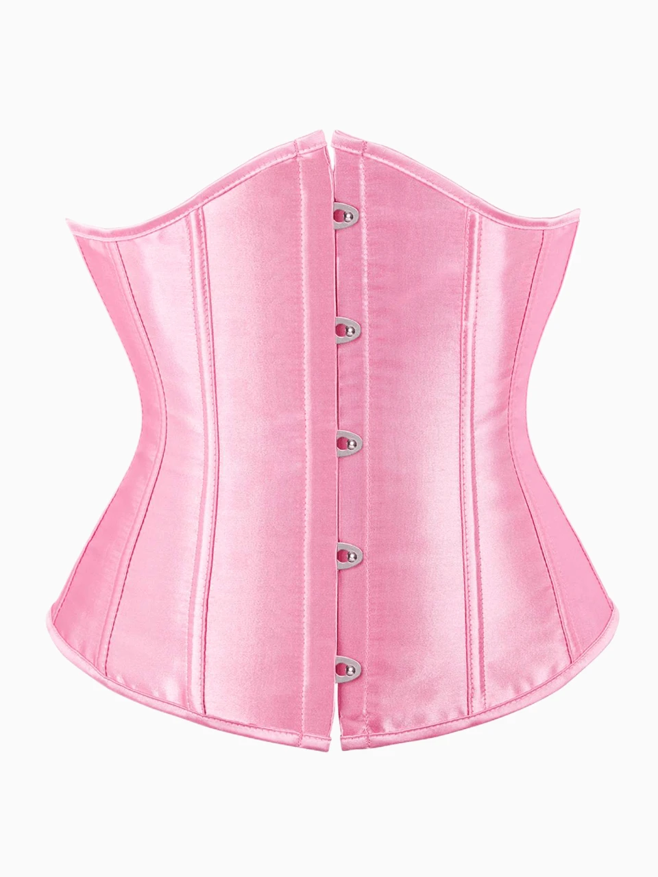 Vintage Style Women's Satin Corset Belt, Non-Stretch Satin Waist Cincher, Off-Shoulder Tie Bust Shaping, Suitable For New Year Party, Valentine's Day And Holidays - Pink - View 1