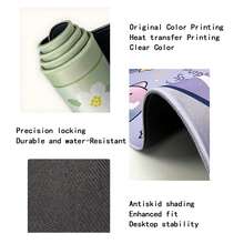 篮球场鼠标垫艺术设计桌垫大号办公桌配件橡胶底座带缝边防滑键盘垫适用于办公室家用电脑可作为送给男女朋友的礼物 - 彩色 - 查看 8