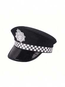 Adult Police Hat, Octagonal Flat Top Cap, Funny Role-Play Police Hat Prop, Uniform Accessory, Cosplay, Suitable For Holiday Parties, Can Be Paired With Sexy Uniforms And Sexy Outfits - Multicolor - View 9