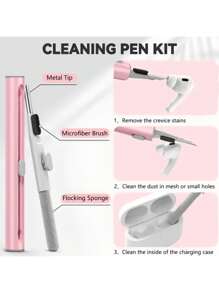 Soft Silicone Protective Case Compatible With Apple Air Pod Pro 1st Generation Case For Women Men Air Pods Pro Case Cover With Cleaner Kit