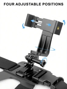 一套6个通用胸带式手机直播套装，适用于GoPro 11/10/9运动相机和Aee，以及360°旋转手机夹 - 彩色 - 查看 6