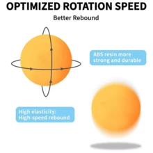 30-Pack Premium Table Tennis Balls, Durable & High Performance Orange - Orange - View 8