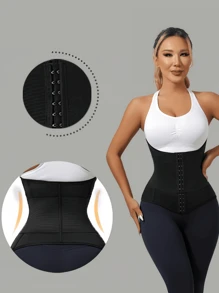 1 pièce Ceinture de taille double couche pour le fitness et le yoga pour femmes, gaine de taille amincissante pour l'entraînement au printemps/été