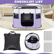 Pet Playpen For Large Dogs, Dog Playpen For Medium Large Dogs/Puppy/Cat/Rabbit/Chick Wit, Cat Playpen Puppy Kitten Playpen Portable Dog Exercise Kennel Indoor Pet Animal Playpen Dog Cat Crate For Outdoor Travel Camping, With Storage Bag - Multicolor - View 7