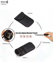 Funda bloqueadora de señal de llave de coche, bolsa Faraday de protección RFID para llaveros, protector de llaves electrónicas, bolsa Faraday antirrobo para mujeres y hombres, cartera, bolso, cartera mini