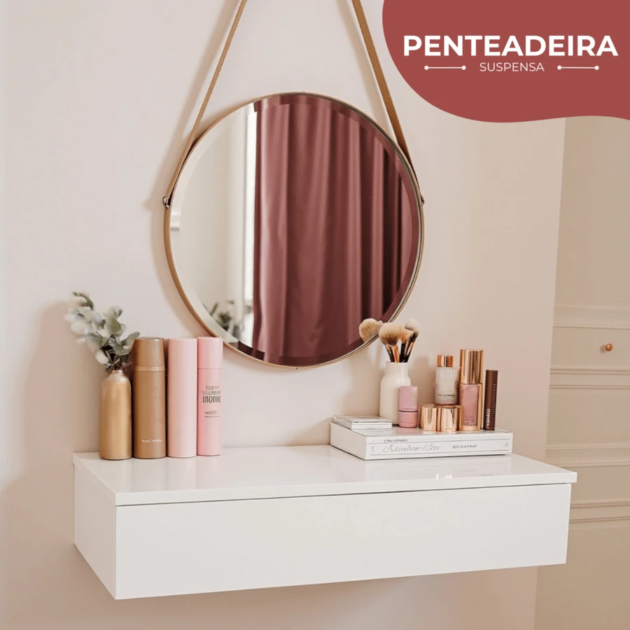 Dressing Room And Hanging Vanity With Multifunctional Drawer Slide For Beauty Salon Hairdresser 1 Unit - 白色 - 查看 1