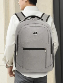 Premium Waterproof Men's Backpack: Stylish Gift For Social Executive Back To School - Grey - View 2