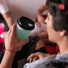 Paquete 20 Vasos Reusables Moon 24 Oz Con Tapa Popote Tapioca Vasos Plásticos Reutilizables Para Bebidas Café Té Frías Calientes Eco Friendly Set Hogar - Azul Cielo - Ver 6
