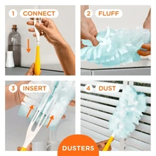 10pcs/Pack Disposable Dust Collector Refills With 1 Yellow Handle, Compatible With