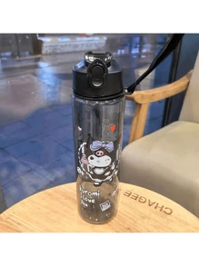 Sanrio Sanrio 1pc Hello Kitty 800ml/27oz Cartoon Transparent Sports Water Bottle, Leakproof, With Pop-Up Lid, Suitable For Fitness, Running, Gift For Her, Birthday, For Outdoor, Camping