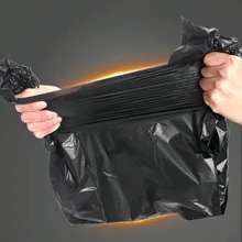 50/100pcs Durable Garbage Bags - Portable Polyethylene Trash Bags For Kitchen, Bathroom, Bedroom And Living Room, Home Organization | Stylish Design |, Black Trash Bag Dispenser