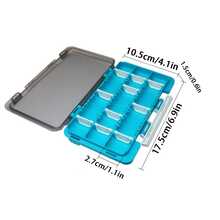 迷你多功能钓鱼配件盒闪光渔具工具盒小巧便携鱼饵盒诱饵和假饵收纳盒 - 彩色 - 查看 5