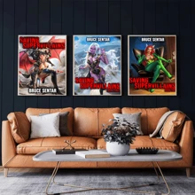 1pc/3PCS Wall Arts Posters Optional Frame Game Classic Popular Game Posters Suitable For Residential And Dormitory Walls, Living Room And Bar Decoration, Dining Room Or Bathroom, Room Decoration, High Quality, Indoor/Outdoor Canvas Art, Frameless/Framed ,Wall Art With Frame