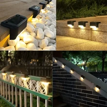 16 paquetes de luces solares para exteriores, luces decorativas impermeables para exteriores, luces solares para jardín, luces solares para vallas, luces solares para escaleras, luces LED de ambiente navideño, para escaleras, vallas, jardín, balcón, patio y senderos exteriores