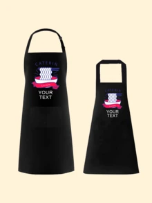 Personalized Parent-Child Aprons, Customized Aprons, Matching Parent-Child Aprons, Designs In The Styles Of Head Chef And Sous Chef, Father-Son Aprons, Mother-Daughter Cooking Set Aprons, Family Aprons, Father's Day Gifts Back To School