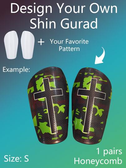 حارس الساق كرة القدم بتصميم مخصص للجنسين بسطح النحل S الحجم، للحماية الثابتة