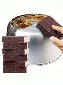 1/5pcs Diamond Sand Sponge Scrubber, Diamond Sand Magic Cleaning Sponge For Scrubbing And Cleaning Pots, Pans, And Stainless Steel Cookware To Remove Black Stains And Dirt