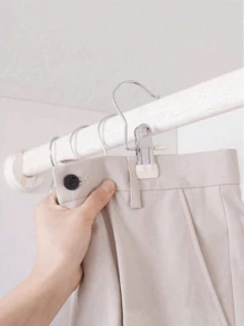 Heavy Duty Pants Hangers With Clips & Hooks For Closet Organization - Space Saving Skirt Hangers Feature Strong Grip Non-Slip Clips To Securely Hold Jeans Trousers Slacks Shorts, Multi-Use Laundry Drying Clips For Towels Socks Delicate Garments, Ideal Wardrobe Storage Solution For Home Dorm Retail Display, Keeps Clothes Wrinkle-Free & Easily Accessible, Practical Durable Garment Hanging Accessory Maximizes Closet Rod Space