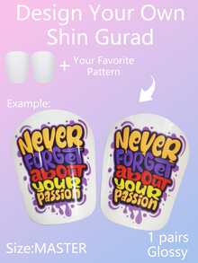 12*8cm Custom Your Own Professional Shin Guard, High Density Material, Anti-Compression & Durable - Black - View 1