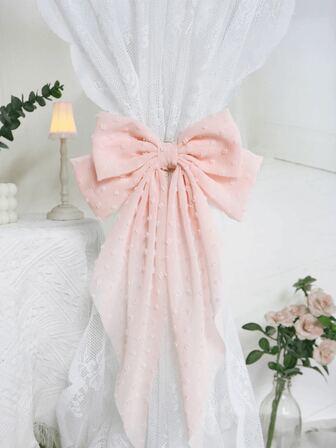 1/2 st Bow Decor Curtain Tieback, Big Bow Hårklämmor, Silky Satin Hår Bow Clips Oversized