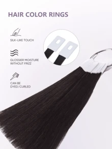 30pcs/Pack Hair Color Swatch, 8-Inch Real Human Hair Color Ring For Fashion Color Testing - S1B - View 2