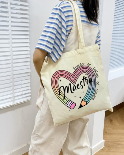 1 pieza Bolso de hombro tipo tote de estilo minimalista con estampado de DIA DEL MAESTRO, adecuado para trabajo, viajes, compras, escuela, gran capacidad, portátil, apropiado para adolescentes, estudiantes universitarias y trabajadoras de oficina, perfecto para trabajo, vuelta al cole, secundaria, universidad, vacaciones, con diseños divertidos para el día del maestro