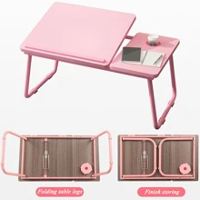 Laptop Table For Bed, Five-Position Adjustable Tabletop Section Laptop Table For Bed With Foldable Legs Cup Holder, Laptop Stand For Bed, Laptop Bed Table, Portable Lap Table, Tray Table Over Bed For Laptop And Writing Dining, Black