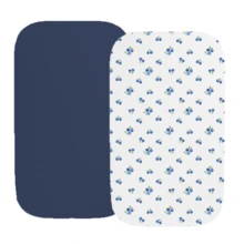 2 包平纹细布婴儿床单，柔软透气 100% 纯棉婴儿床单，新生儿必需品 - 彩色 - 查看 4