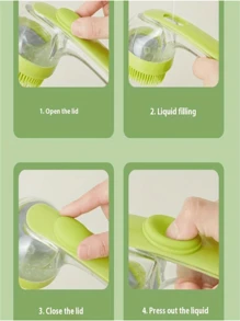 1 pieza Cepillo multiusos para el aseo de mascotas, cepillo de limpieza de mango largo, dispensador de líquido, masajeador cabelludo, cepillo de baño para perros y gatos, regalo de Pascua