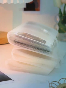 1 pieza Libro de colección de fotos conmemorativo portátil y transparente, con 84/160 compartimentos de gran capacidad para exhibir y almacenar tarjetas conmemorativas, estilo de cuaderno, cada compartimento tiene recuerdos exclusivos, organizador de almacenamiento para mujeres, esencial de viaje y decoración de otoño, Halloween