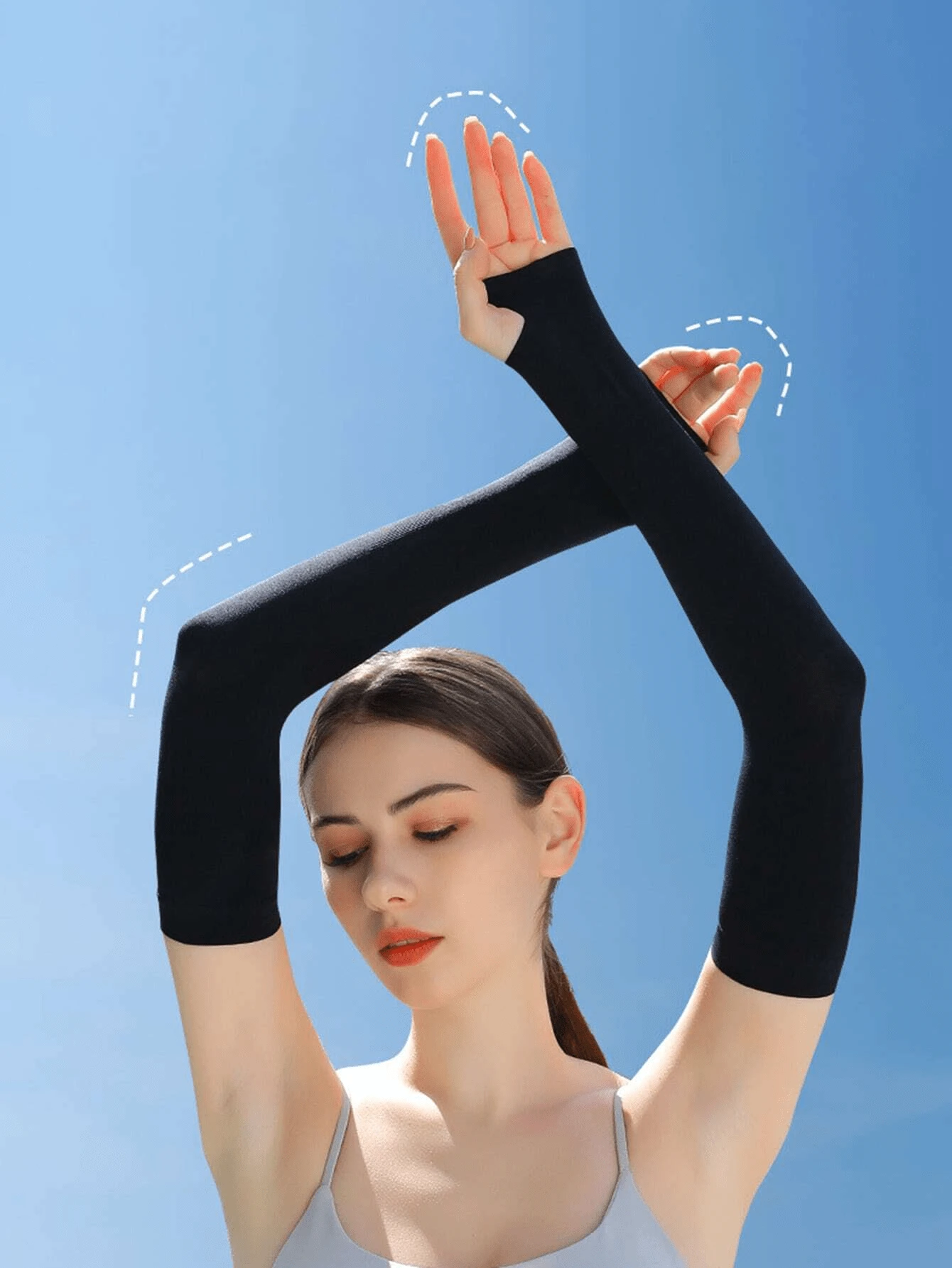 1 Pair Sun Protection Sleeve CoversFor Outdoor,Sport,Travel,Household,Office,School