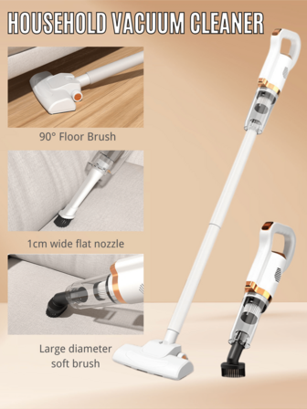 无绳吸尘器，1500mAh 大容量电池，强力吸尘器，吸尘器，适合家庭使用，可充电无绳吸尘器，适用于硬木地板、地毯、宠物毛发