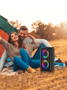 Kinglucky مكبر صوت لاسلكي مع مضخم صوت، مكبر صوت بوكس كبير، مكبر صوت استريو، مضخم صوت، مكبر صوت لاسلكي للخارج، إضاءة حفلات ديسكو، TWS/ميكروفون