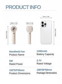 RAF 1pc Portable Handheld Mini Fan With 3-Speed Adjustment,Powered By Rechargeable 1200mAh Lithium Battery,Personal Lash Drying Fan Of 7-Hours Battery Life For Women Makeup,USB Eyelash Fan With Wrist Strap And Lanyard,Beach Accessories,Office, Outdoor