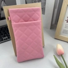 Waterproof Double Layer PU Leather Sunglasses Case - Snap Closure, Reinforced Stitching, Compact Eyewear Pouch (New Design)