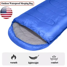 4 Season Single Sleeping Bags Camping Rectangular Envelope Zip Up Adulit For Backpacking/Hiking/Camping/Mountaineering With Compression Sack