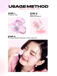 COLORKEY Luminous Blush, Powder Blush, Concealer Base, Soft Texture, Natural Makeup Effect, Long-Lasting, Lightweight And Non-Smudging, Smooth And Durable, Brand Cosmetic Product, Suitable For Women And Girls, Ideal Choice For Autumn/Winter, Can Create Latte Makeup, Y2K Makeup, 90s Makeup, Cool Girl Makeup, Lip Makeup Matching, Bridal Makeup, Valentine's Day Gift - 06 Coral Crush - View 7