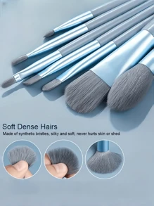 Set di mini pennelli per il trucco in stile macaron, 8 pezzi, kit portatile per occhi e blush, strumenti cosmetici per principianti