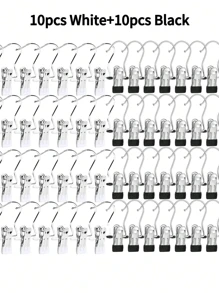 20Pcs,Simple Stainless Steel Hook Clip, Stainless Steel Clothes Clip,Clothes Hooks,Multifunctional Single Hook Clip For Pants, Skirts, Room Decoration Stuff,Organization And Storage,Drying Windproof Hook Clip, Household Space Saving Organizer For Bedroom, Closet, Wardrobe, Home, Dorm