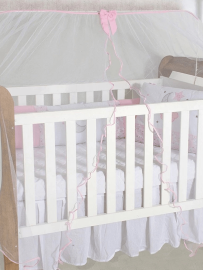 Mosquiteiro Para Berço Americano Padrão Cores Menino e Menina  01 Peça