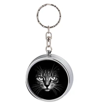 1 pièce de cendrier portable compact, cendrier de poche, en métal, convient comme cadeau pour la famille ou les amis, peut également être utilisé comme mini boîte de rangement personnel