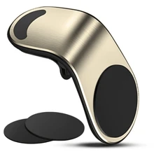 Universal L-Shaped Magnetic Phone Holder - Strong Grip, Adjustable Angle, Air Vent Mount, Compact Design - Perfect Car Mobile Bracket For Driving,Secure L-Shape Magnetic Car Phone Holder - Vent Mount Stand With Universal Grip - Enjoy Hands-Free Driving Convenience,Creative Magnetic L-Shape Air Vent Car Phone Holder, Aluminum Alloy Material, Multiple Colors, Fit For All Cars Air Vent And Smartphones