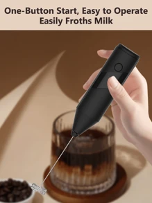Premium Battery-Powered Automatic Milk Frother - Effortlessly Froth Milk, Beat Egg Liquid, And Prepare Soups, Ideal For Coffee Lovers, Home Chefs, And Baking Enthusiasts
