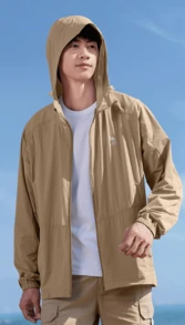 CAMEL CROWN Women's Woven Sun Protection Clothing, Ice-Feel Sun Protection Outdoor Breathable Lightweight Skin Clothing Anti-Ultraviolet Sun Protection Clothing Jacket