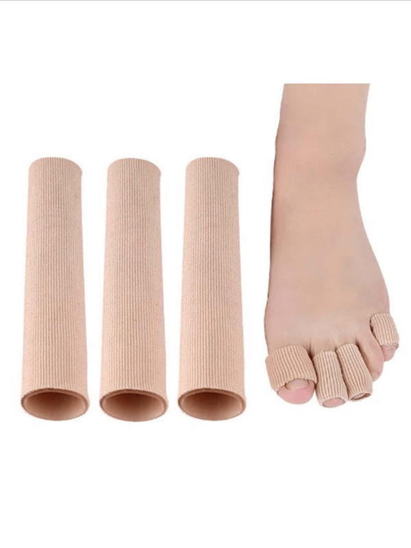 1 set di protezioni per dita dei piedi in gel di fibra, cuscinetti antifrizionamento per scarpe con tacco alto, tubetti per le dita dei piedi per uso all aperto, sport, viaggi, casa, ufficio, scuola