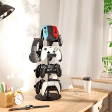 Adjustable Controller Stand Gaming Accessories Controller Stand Universal Dual Controller Stand P4 P5 Xbx ONE Switch Controller Stand Gaming Accessories To Build Your Gaming Fortress - Black - View 8