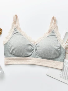 Ensemble de 6 pièces de soutiens-gorge de lingerie sans fil multicolores pour femmes, soutien-gorge de lingerie sans couture pour femmes, sous-vêtements à rassemblement en coton pour femmes, sous-vêtements sexy en dentelle, soutien-gorge de lingerie, Kawaii